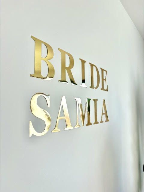 Bride Room, écriture BRIDE personnalisée