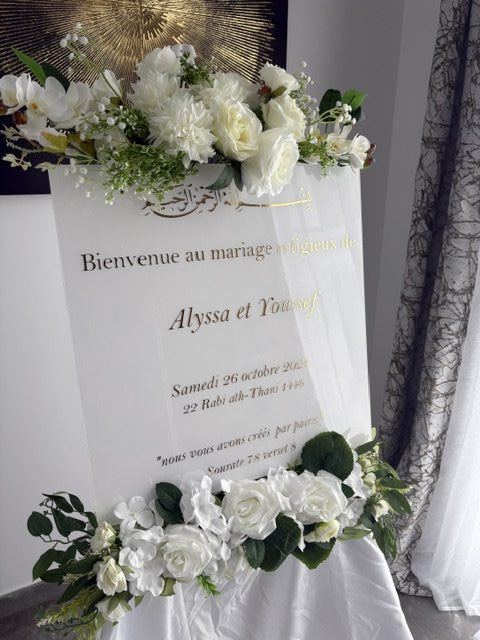Tableau de bienvenue personnalisé, gros plan